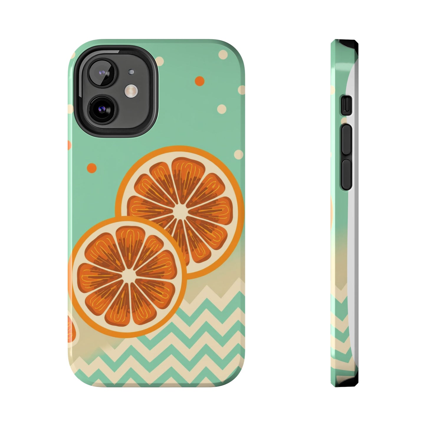 Citrus Vibe Tough Phone Case - Fun Orange Slice Design
